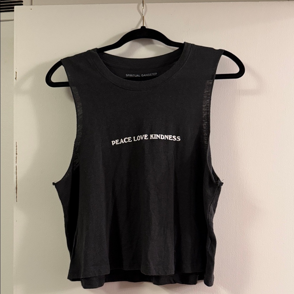 Spiritual Gangster Charcoal Muscle Tee